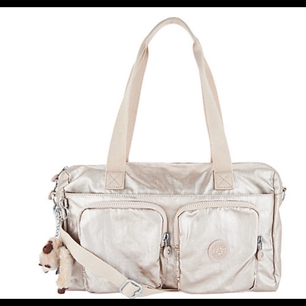 Kipling Front Pocket Satchel - Cyrene Gold